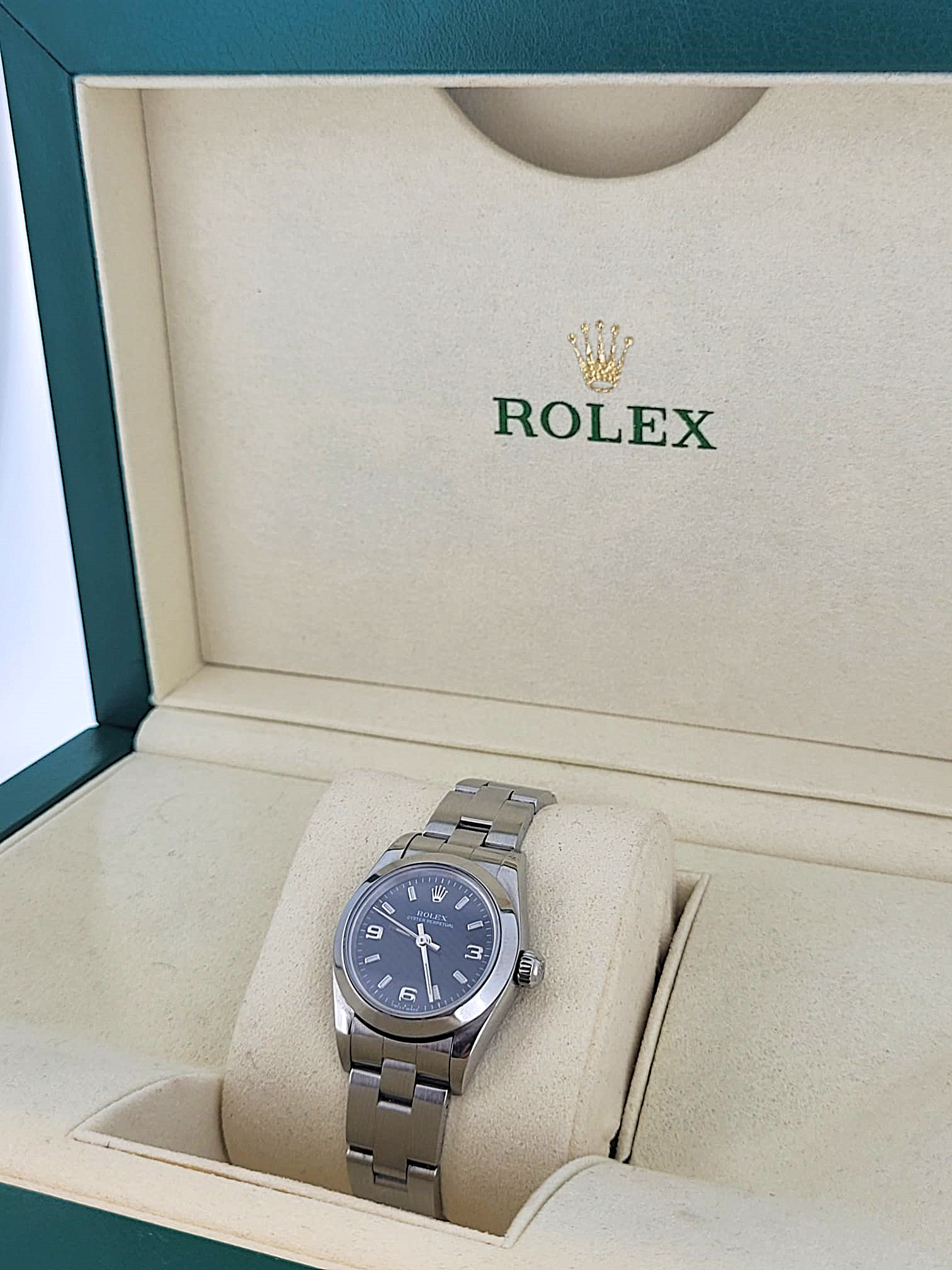 Rolex 25mm Oyster Perpetual - Stainless Steel 2007 Box & Papers Model: 76080