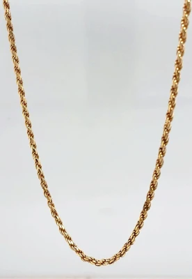 9ct Gold 2mm Rope Chain 5.0g 16 Inch