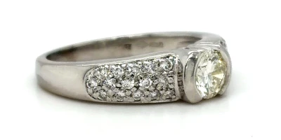 1.00ct Diamond & Platinum Solitaire/Dress Ring 7.4g