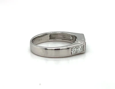 1.00ct Diamond & Platinum Fancy 4.5mm Band 5.1g
