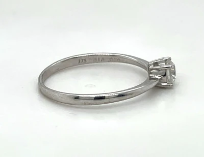 0.50ct Diamond & 9ct White Gold Solitaire Ring 1.8g