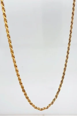 9ct Gold 2mm Rope Chain 5.0g 16 Inch