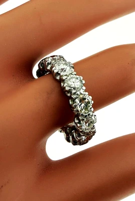 2.10ct Diamond & 18ct White Gold 5.0mm Full Band 6.5g