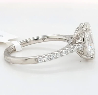 2.46ct Lab Grown Diamond & Platinum Solitaire Size M 4.6g