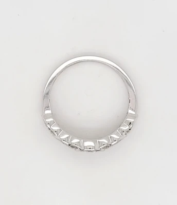 0.71ct Diamond & 18ct White Gold Cluster Eternity Ring 3.5g