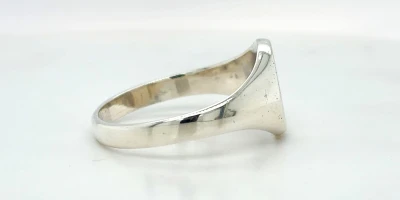 Sterling Silver Round Signet Ring 5.1g