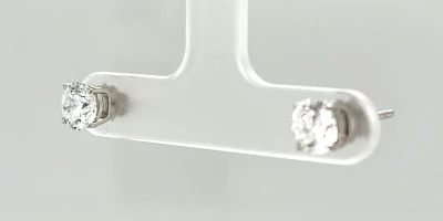 1.50ct Lab Grown Diamond & 9ct White Gold Solitaire Stud Earrings