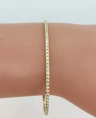 0.52ct Diamond & 18ct Gold Twist/Flex Bangle 8.1g