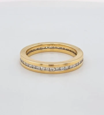 1.00ct Full Diamond & 18ct Gold Eternity/Wedding Band  3.5g