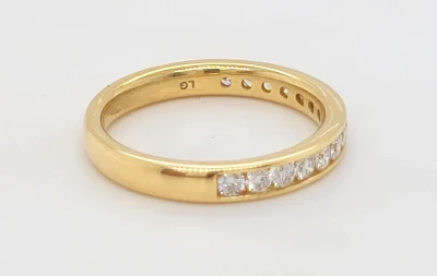 1.00ct Diamond & 18ct White Gold Trilogy Ring 2.8g