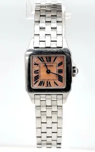 Cartier Demoiselle 20mm Stainless Steel & Pink Mother of Pearl (year 2013) Model: 2698