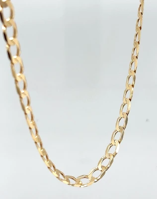 9ct Gold 5mm Traditional Curb Chain 13.1g 22Inch