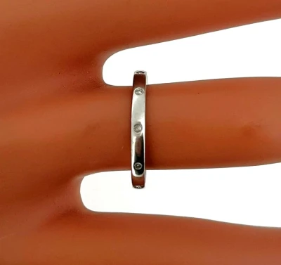 0.10ct Diamond & Platinum 2mm Wedding Band 1.6g