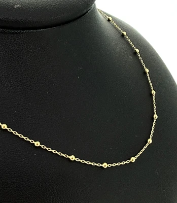 9ct Gold 1.8mm Fancy Ball Chain 18 Inch