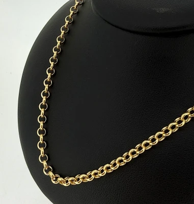 9ct Gold 4.0mm Belcher Chain 22Inch