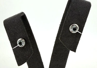 0.56ct Aquamarine & 9ct White Gold Stud Earrings 1.0g