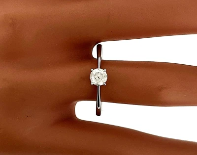 0.50ct Diamond & 9ct White Gold Solitaire Ring 1.8g