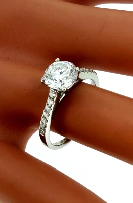 1.51ct Lab Grown Diamond & Platinum Solitaire Ring 4.3g
