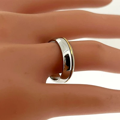 Platinum & 18ct Gold Courted Wedding Band -9.8g