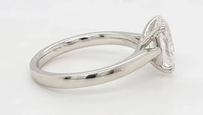 2.01ct Lab Grown Diamond & Platinum Solitaire 5.7g Size M