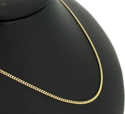 9ct Gold 1.45mm Traditional Curb Chain 18 Inch