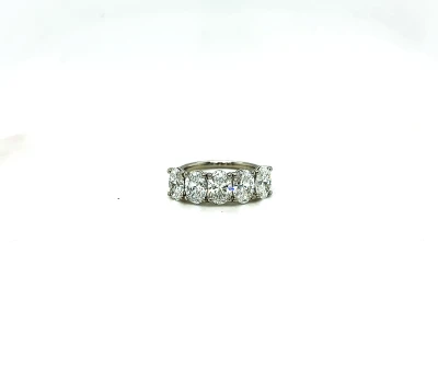 3.26ct Lab Grown Diamond & Platinum 5 Stone Eternity/Dress Ring 5.86g