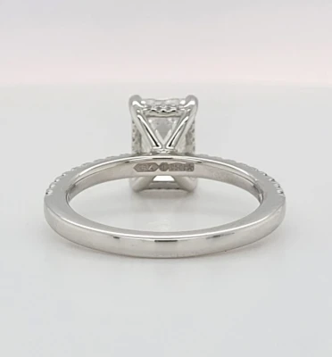 2.55ct Lab Grown Diamond & Platinum Solitaire Ring -5.3g Size M