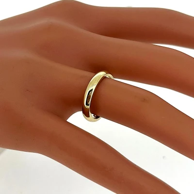 9ct Gold 3.5mm Traditional Court Wedding Band 2.9g