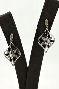 0.72ct Sapphire & 0.10ct Diamond Drop Earrings 9ct White Gold 3.37g