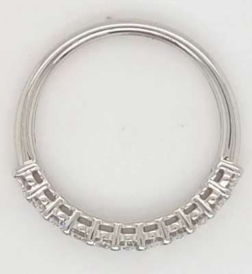 0.80ct Oval Cut Diamond & Platinum Wedding/Eternity Band  4.0g