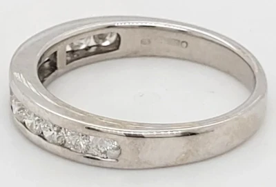 0.50ct Diamond & 9ct White Gold Wedding/Eternity Band 2.4g