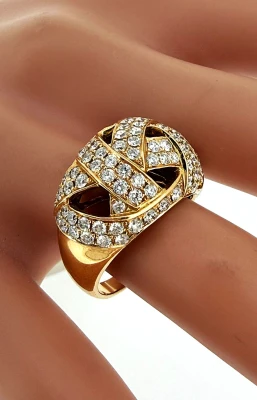 1.79ct Diamond & 18ct Rose Gold Dress Ring 8.8g