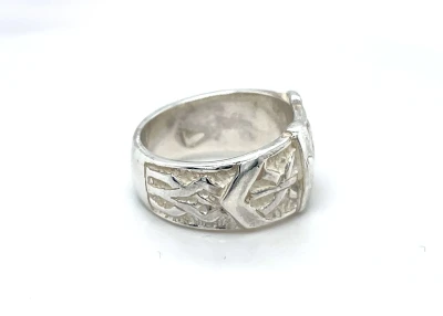 13.5mm Silver Buckle Ring 15g