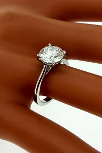 2.06ct Lab Grown Diamond & Platinum Solitaire Ring 5.6g