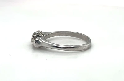 0.50ct Diamond & 18ct White Gold Trilogy Ring 4.1g
