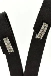 Solid Silver & 3 row Cubic Zirconia Huggies Hoop Earrings 4.4g ( 14 x 14 x 4.2 mm)