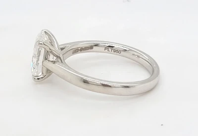 2.01ct Lab Grown Diamond & Platinum Solitaire 5.7g Size M