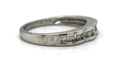 0.25ct Diamond & 9ct White Gold Eternity/Wedding Band 2.65g