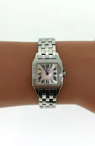 Cartier Demoiselle 20mm Stainless Steel & Pink Mother of Pearl (year 2013) Model: 2698