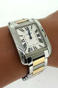 Cartier Anglaise 27mm - 18ct Gold & Stainless Steel 2016 Box & Papers Model: 3704