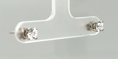 0.75ct Lab Grown Diamond & 9ct White Gold Solitaire Stud Earrings