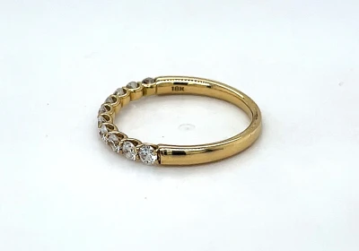 0.50ct Diamond & 18ct Gold Half Eternity Ring 1.8g