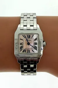 Cartier Demoiselle 20mm Stainless Steel & Pink Mother of Pearl (year 2013) Model: 2698