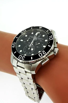 Tag Heuer 43mm Aquaracer Chonograph Grand- Stainless Steel - 2015 Box & Papers Model: CAN1010