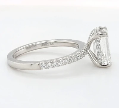 2.55ct Lab Grown Diamond & Platinum Solitaire Ring -5.3g Size M