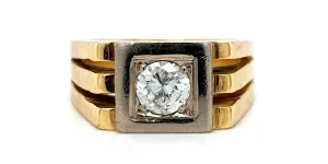 0.50ct Diamond & 18ct Gold Gents Ring 19.2g