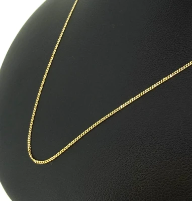 9ct Gold 0.85mm Traditional Curb Chain 18 Inch