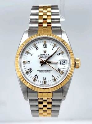 Rolex 31mm Datejust - 18ct Gold & Stainless Steel 1986 Box & Papers Model: 68273