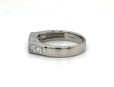 1.00ct Diamond & Platinum Fancy 4.5mm Band 5.1g