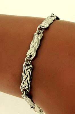 Sterling Silver Celtic Bracelet 5.6g 7.5 Inch